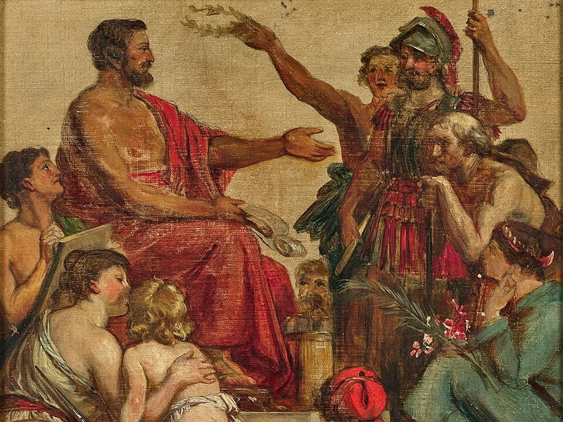 1830-August Eisenmenger - Erodoto a Olimpia